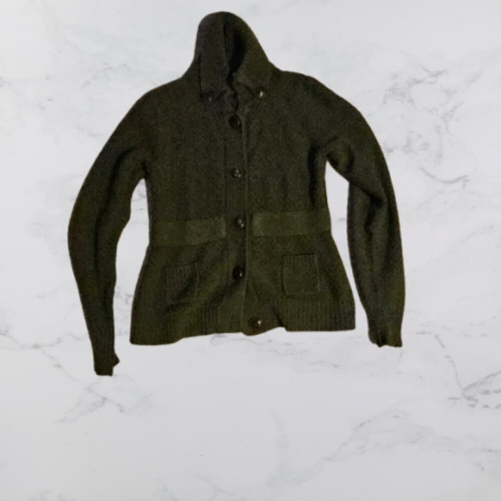 Dressbarn Green Button Up Sweater - Excellent Condition
